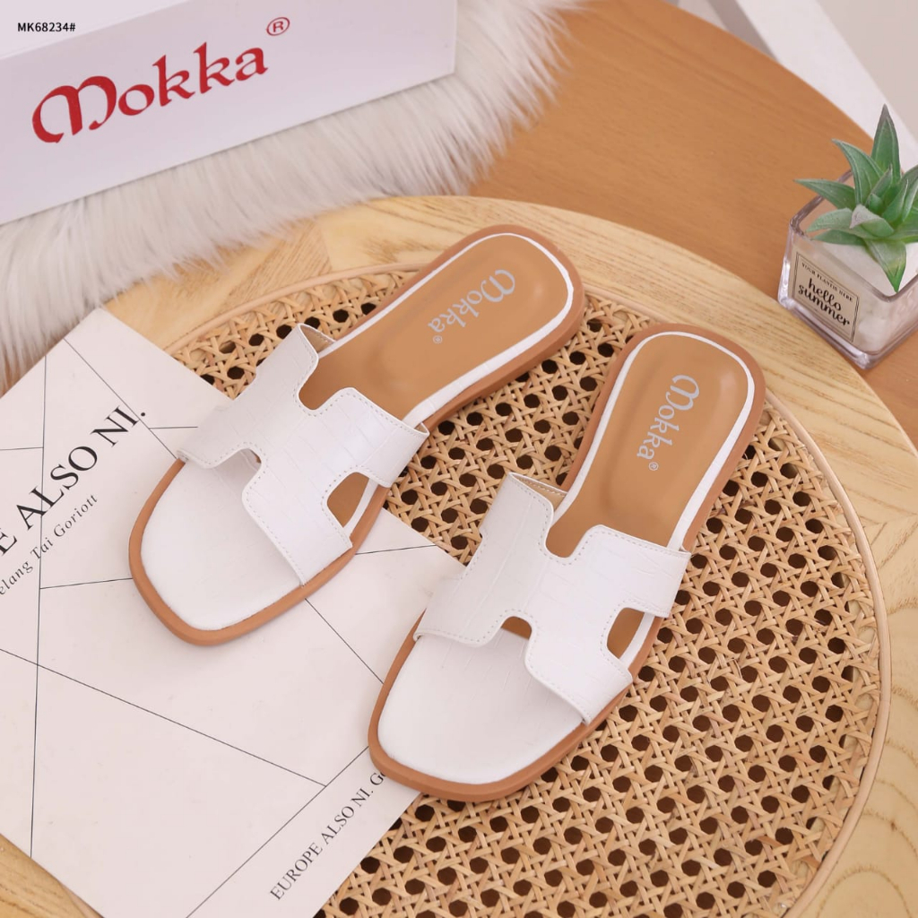 Mokka Casual H With Croco Matt Flat Women Sandal MK68234