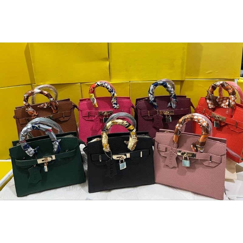 SlingBag Wanita Fashion /Tas Tenteng Wanita Bahan Kulit Jeruk/Tas Wanita ABIEGO Keren