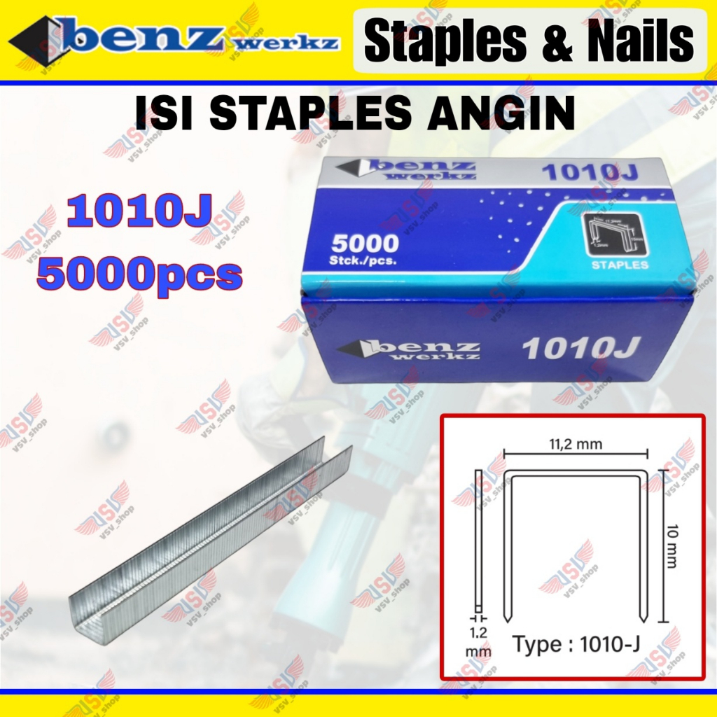 ISI Staples Angin 1010J Air Nailer 1010 J Isi Paku tembak Staples