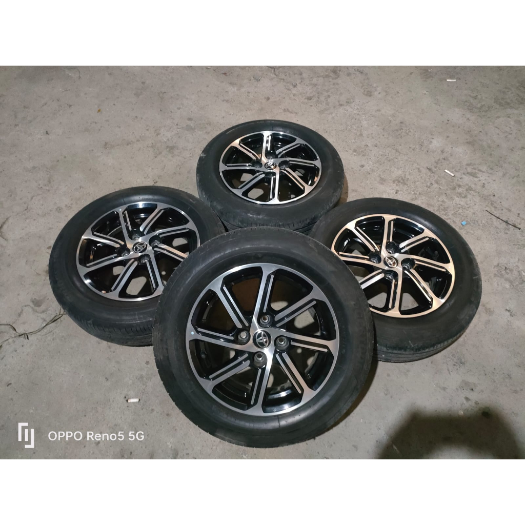 Velg Mobil Bekas Ring 14 STD CALYA R14 Lebar 5 Lubang 4 ET 45 BAN BS 175 65 R14