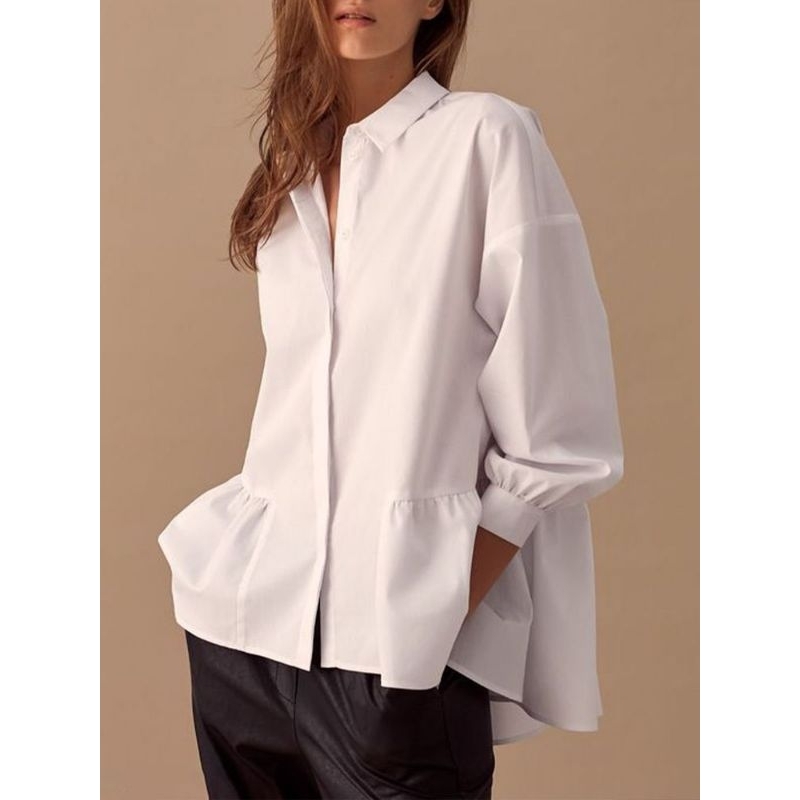 Consennso half perplum cotton blouse
