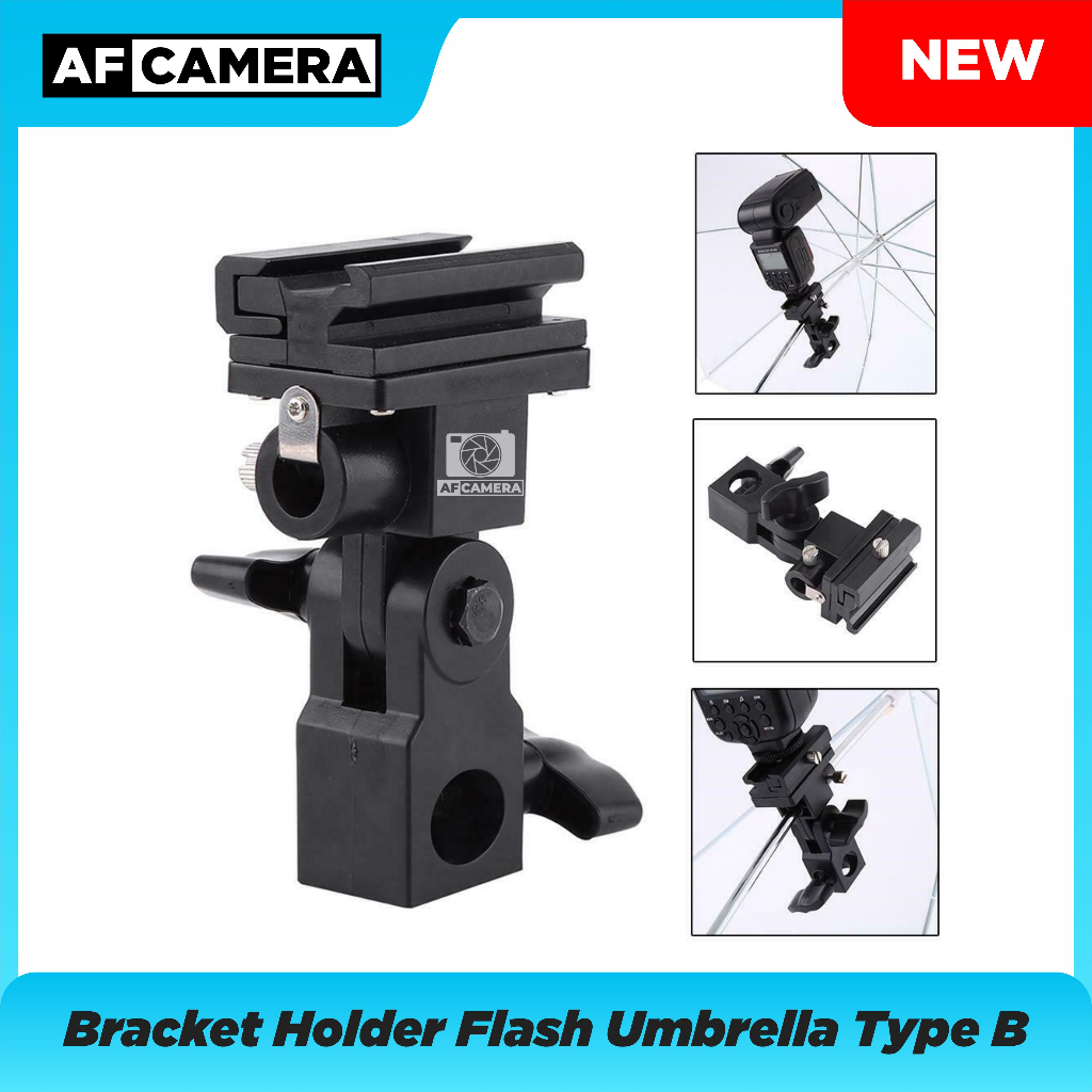 Bracket Holder Flash Tipe B Type Hot Shoe Umbrella Light Stand Tripod