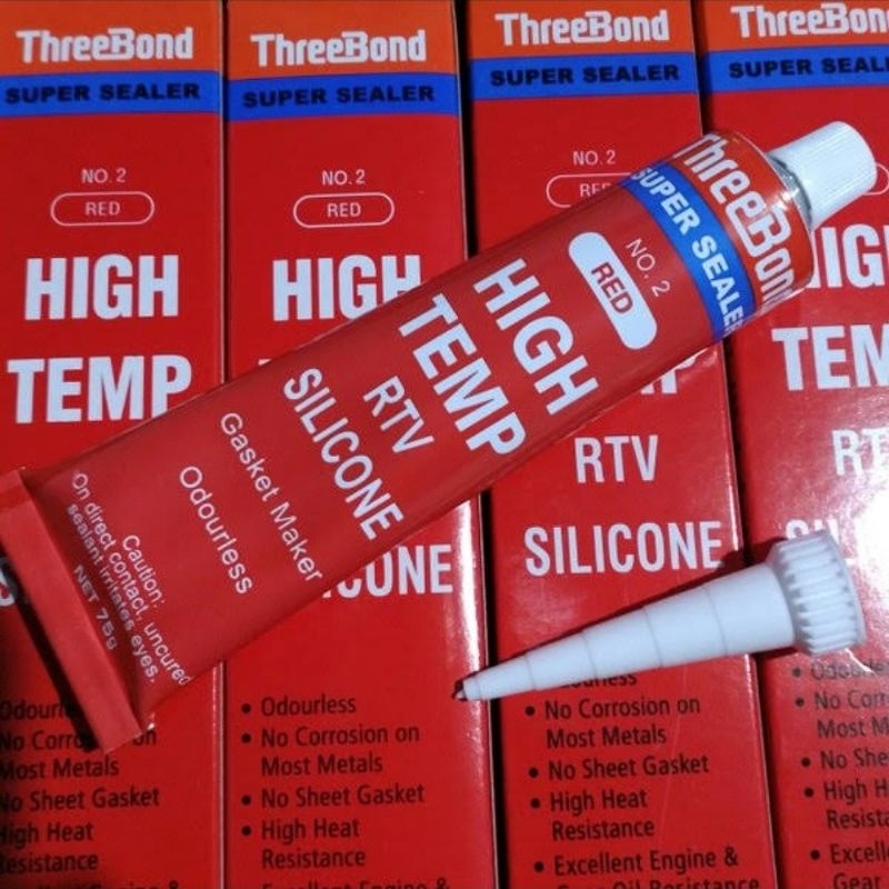 

Lem Threebond HIGH Temp RTV Silicone Red Merah 75gr