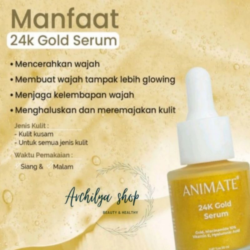 Animate Gold Serum 24K Anti Aging 20 ml