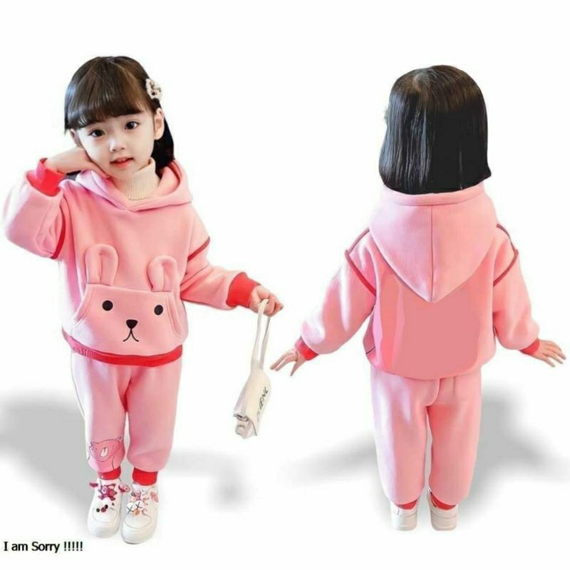 SETELAN ANAK PEREMPUAN BAJU ANAK PEREMPUAN HOODIE ANAK USIA 1-6 TAHUN