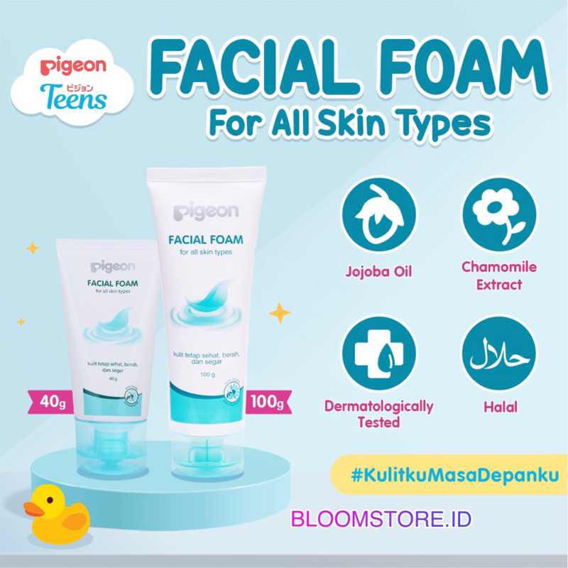 PIGEON Facial Foam Teens Teen Sabun Cuci Muka 100ML 100 ML G GR GRAM 100GR