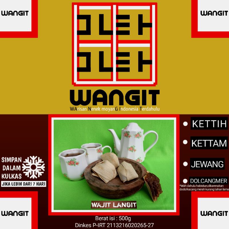 

WANGIT 500 gram pengiriman bekasi