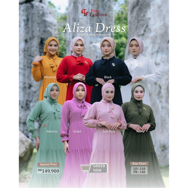 gamis trendy/berkualitas/,Aliza dress by fee fashion