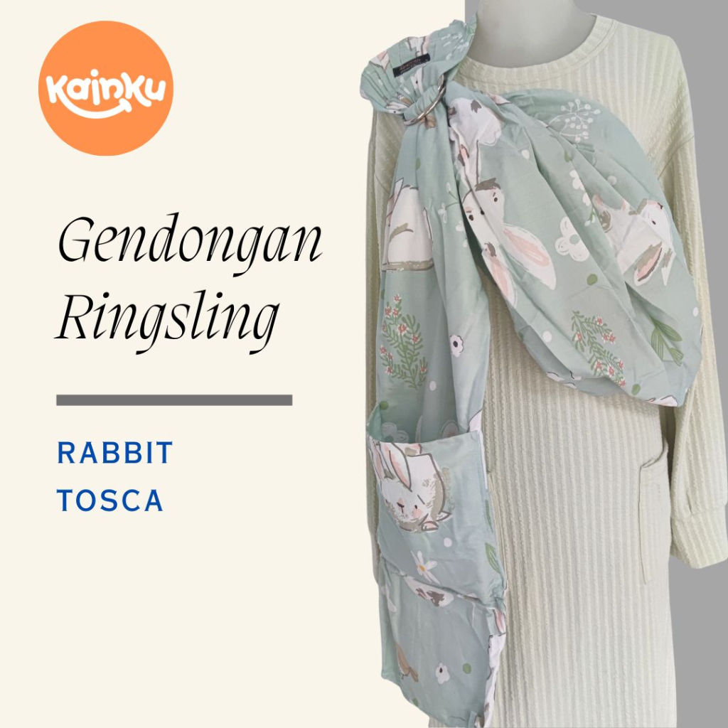 GENDONGAN BAYI RING SLING / RINGSLING ANTI PEGAL SNOW RABBIT TOSCA