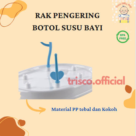 Rak Pengering Botol Susu Gelas Tirisan Gelas Portabel Mudah Dirakit BPA Free