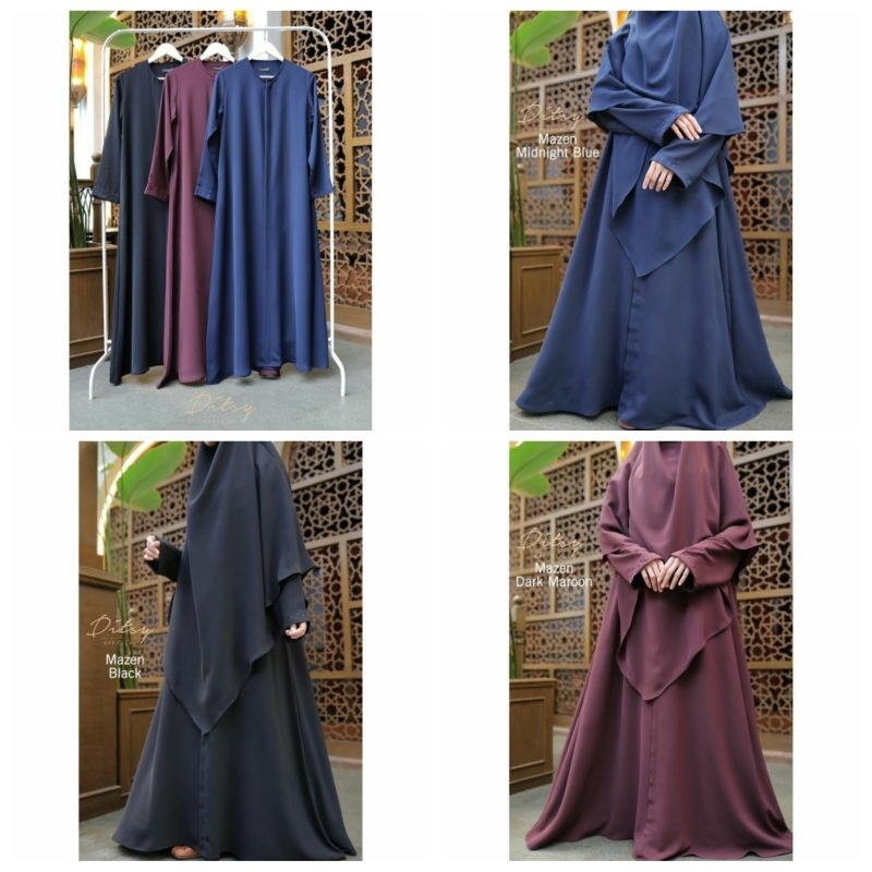 LORELIE LORÈLIE MAZEN SERIES DARK MAROON MIDNIGHTBLUE BLACK SIZE XS M L XL JUMBO BY DITSY EDISI APRI