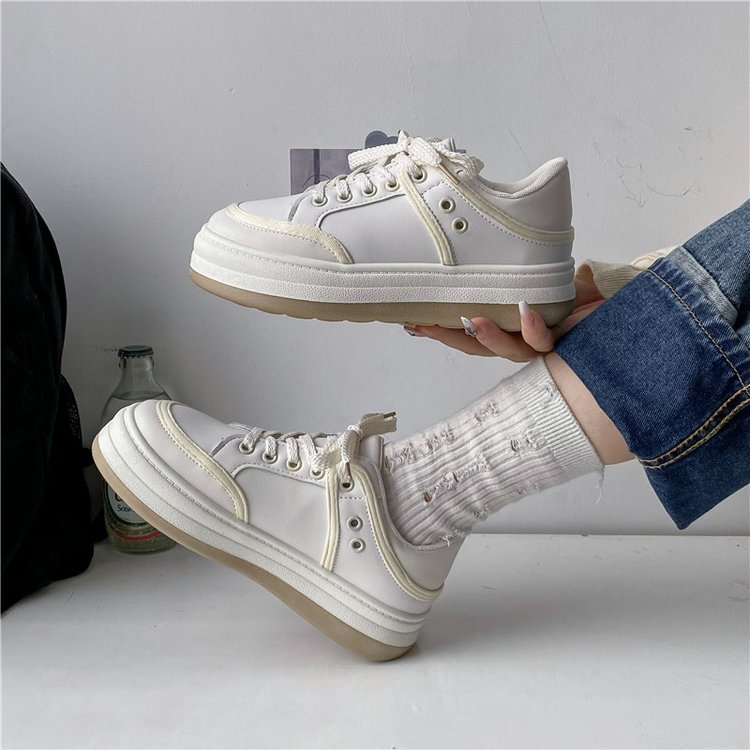 Zealo.Shoes 250 Sepatu Sneakers Wanita Fashion Korea Import Sport Shoes Krem