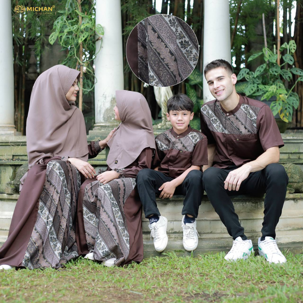 SARIMBIT MICHAN - HILYA RAYA FAMILY BROWN & Tunik Alea Raya SARIMBIT KELUARGA / Original Michan