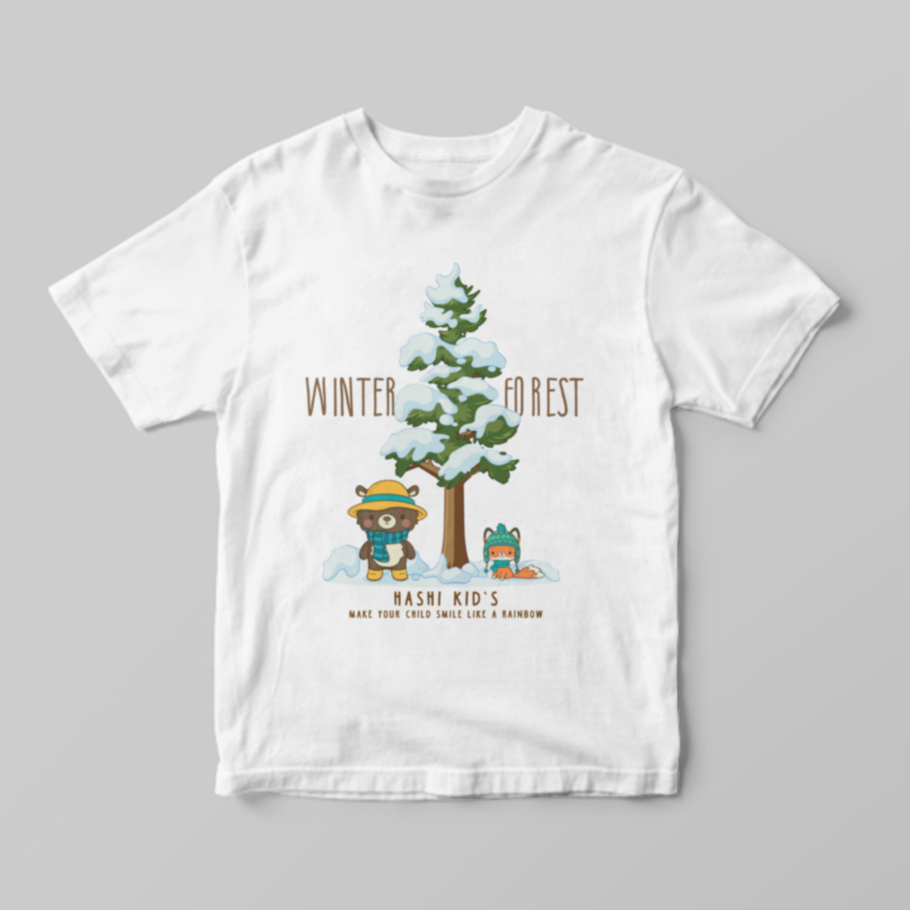 Kaos Anak Winter Forest - Atasan Anak Laki Laki Dan Perempuan