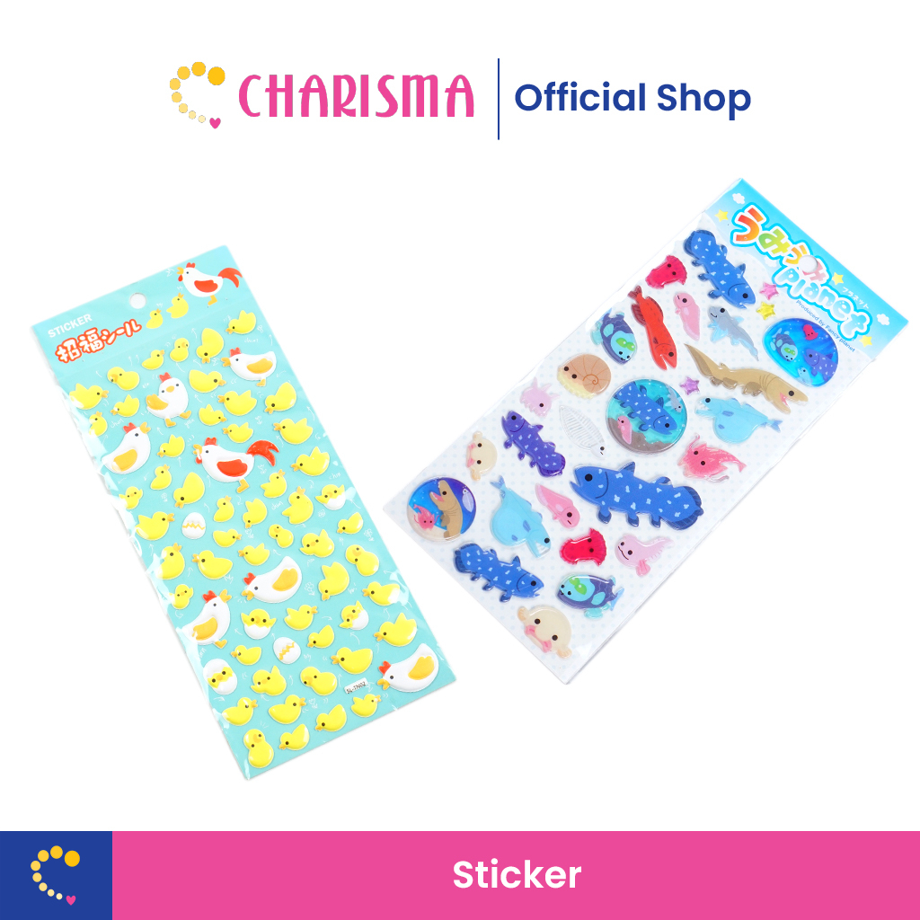 

Charisma Stiker Anak 3D Stickerl - Karakter Timbul Tempel Motif Hewan Lucu