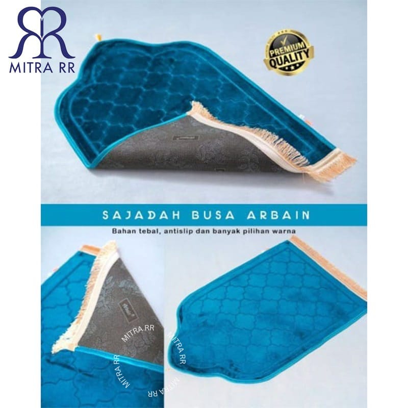 Sajadah Tebal Embos Polos Quba Rumbai 115x65cm | Sajadah Estetik | Sajadah Kubah Premium Anti slip Original