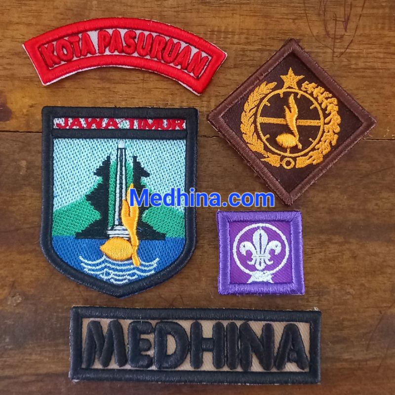Atribut Seragam Pramuka Jawa Timur Bordir Timbul