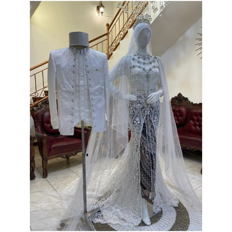 SALEE....KEBAYA COUPLE AKAD FULL PAYET BEREKOR//KEBAYA MEWAH PREMIUM //GAUN