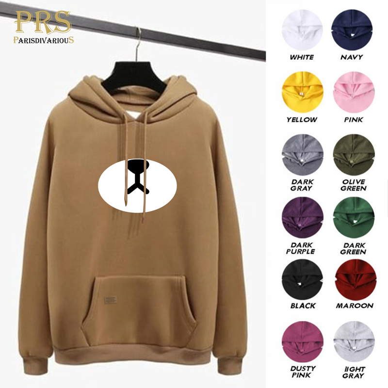 Parisdivarious Sweater Hoodie Jemper Bearline Bahan Fleece Size S - XL (Pria &amp; Wanita)