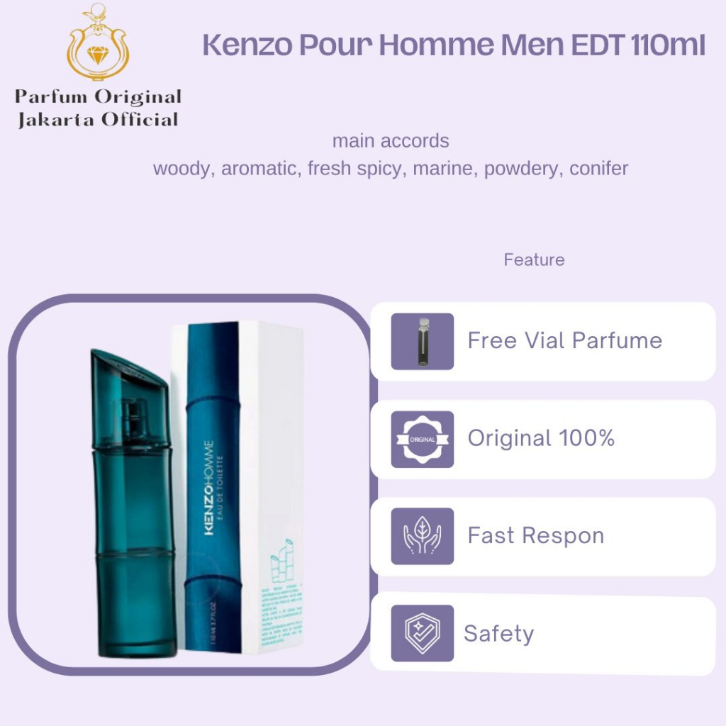 Parfum Parfume Perfume Asli Perawatan Kecantikan Original Import Branded Pria Laki Laki Cowok Kenzo 