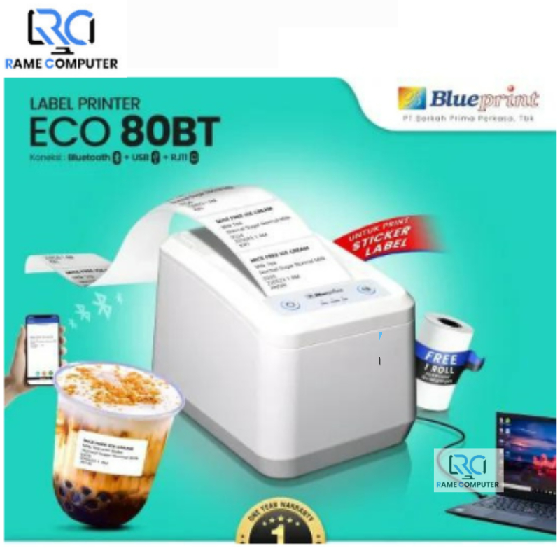 Printer Label Thermal 80mm BLUEPRINT ECO80BT USB + Bluetooth