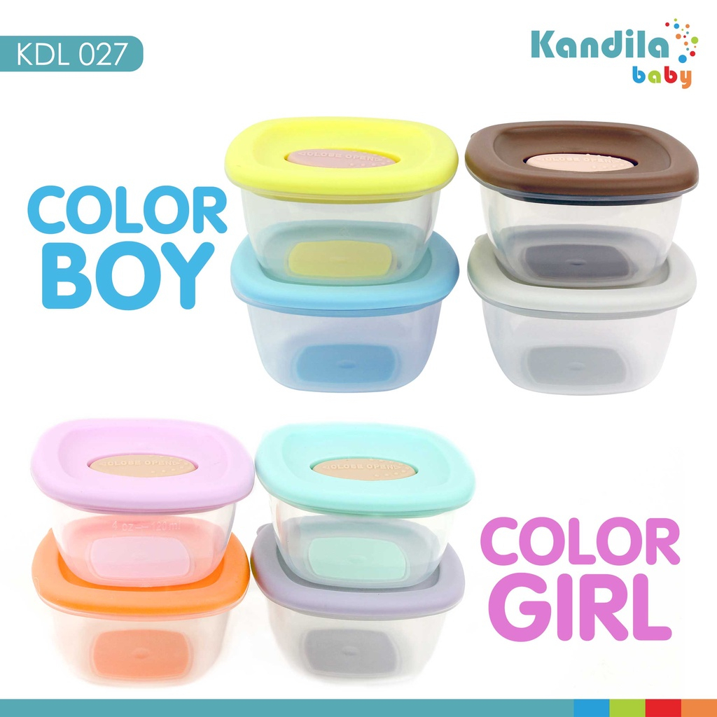 MAK301 KANDILA BABY FOOD CONTAINER TEMPAT MAKAN MPASI BABY ISI 4 KDL027