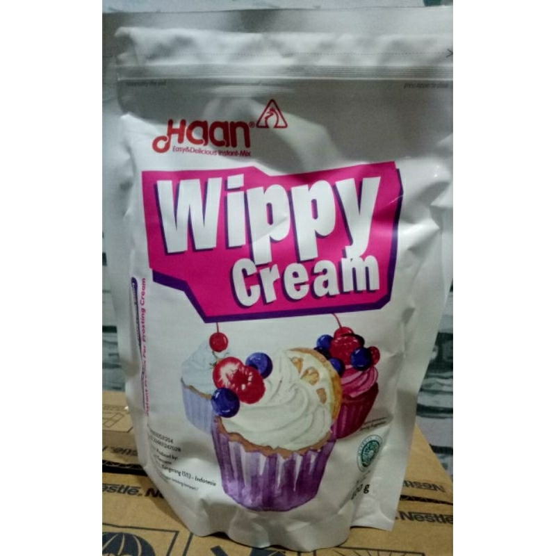 

Haan Whippy cream 400gr kemasan pouch