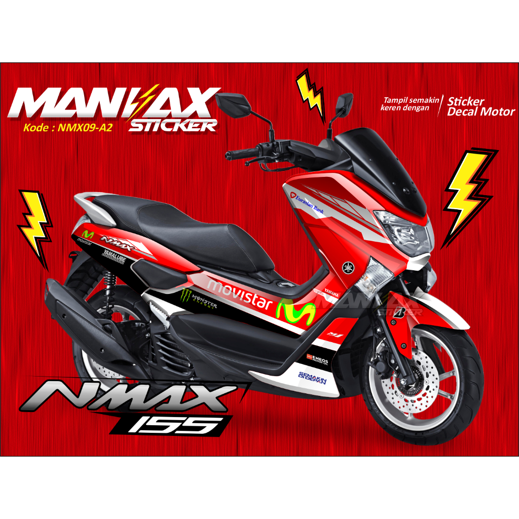 DECAL STIKER MOTOR NMAX MOTIF RACING CUSTOM