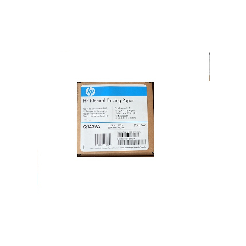 

HP Natural Tracing Paper Q1439A 76microns(3mil) 90g/m2 594mm x 45,7m
