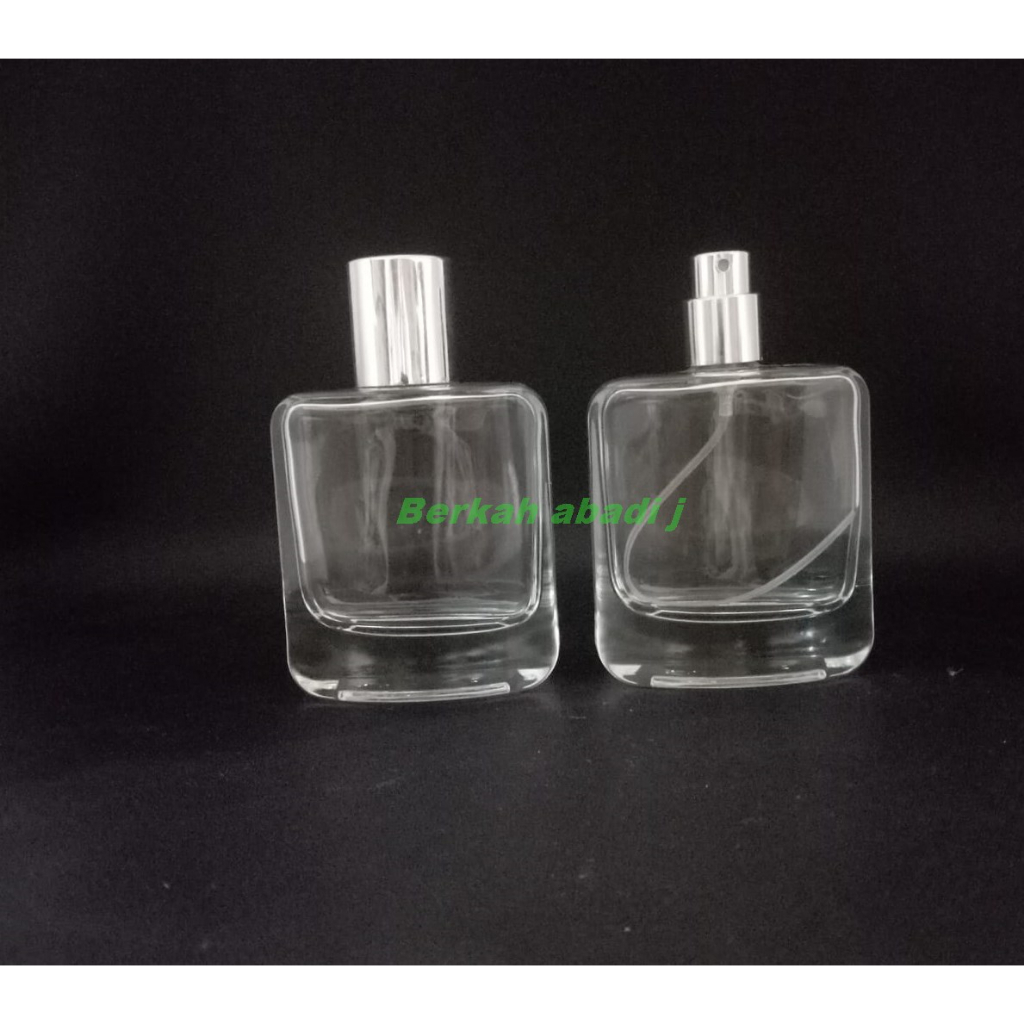 Botol Parfum kosong V32647 50 ml semi press silver cap 28 mm harga 1 pc