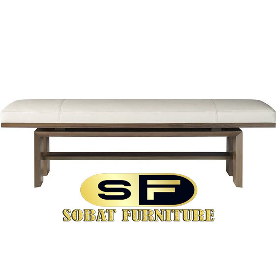 Bangku Kayu Jati Modern dan Simpel Minimalis dengan Busa Empuk