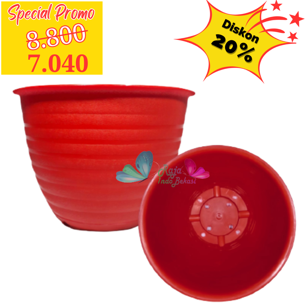 Pot Super Tawon 24 Cm Putih Hitam Merah Orange Garden Of Love Pot Tawon 25 18 20 21 24 27 30 - Pot Tawon 24