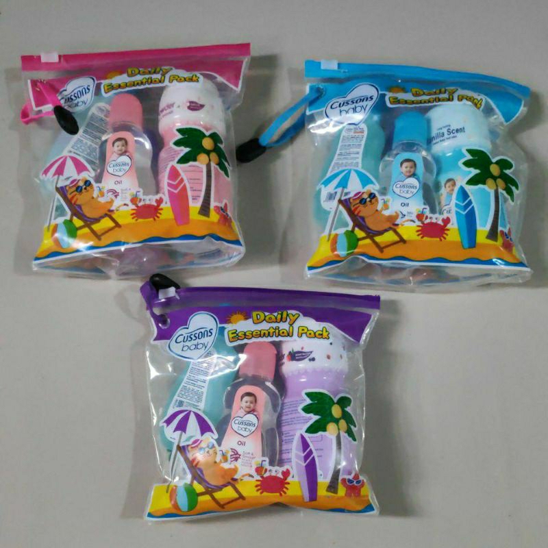 Cussons mini bag Paket Hemat Perlengkapan bayi kado cuson Cusons isi 4 Soap Sabun Powder Bedak Baby Oil Shampoo sampo