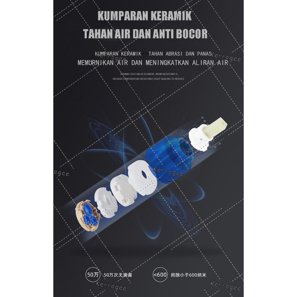 Kerrogee Kuningan Lantai Berdiri Bathtub Faucet Keran lantai bathtub Shower Kamar Mandi Set Shower  Bathtub Shower Faucet Pull Out Switch Bathtub Shower Keran Mixer LZ