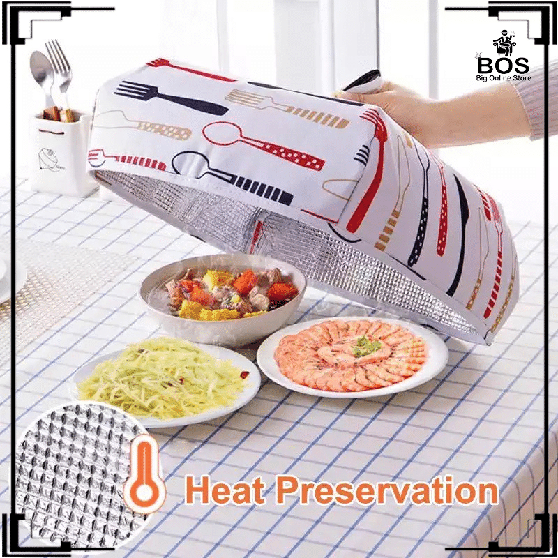BOS-Tudung Saji Lipat Aluminium Foil / Penutup Makanan Dan Lauk Anti Panas / Tudung Saji Aluminium Foil Tahan PanasTudung Saji Lipat Aluminium Foil / Penutup Makanan Dan Lauk Anti Panas / Tudung Saji Aluminium Foil Tahan Panas
