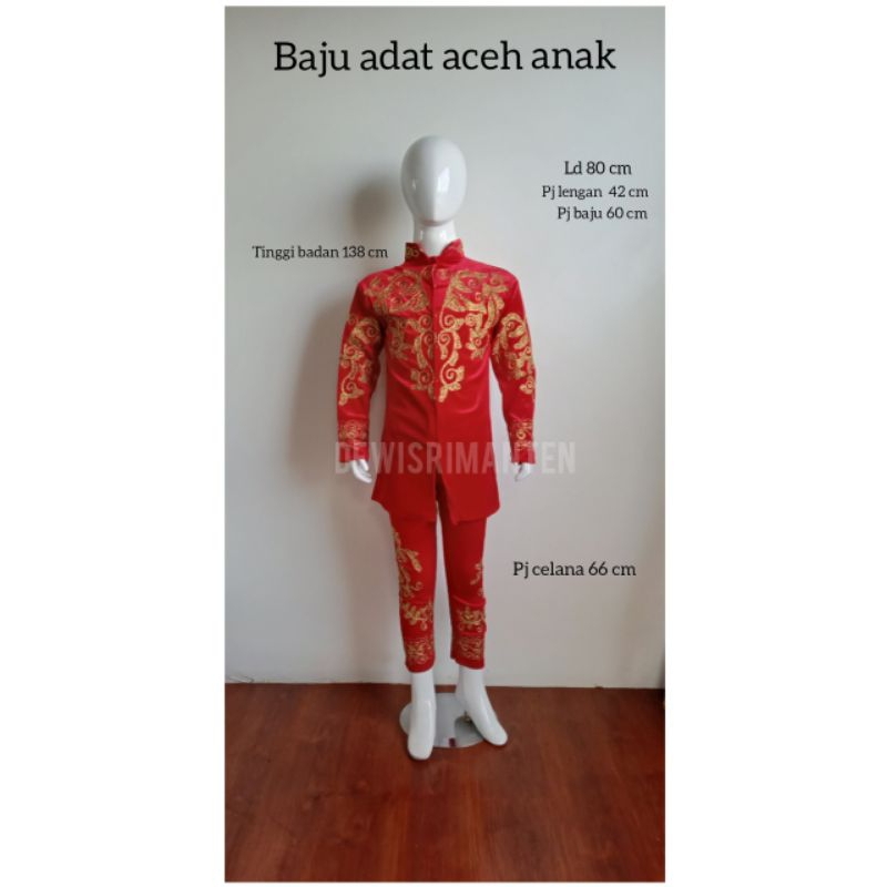 Baju adat Aceh anak bludru