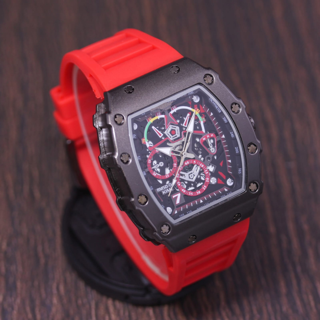 BEST SELLER JAM TANGAN PRIA RM W90 TALI RUBBER ANALOG TANGGAL AKTIF DM 4.5CM FREE BOX &amp; BATERAI || JAM TANGAN FASHION PRIA JAM TANGAN COWOK MURAH