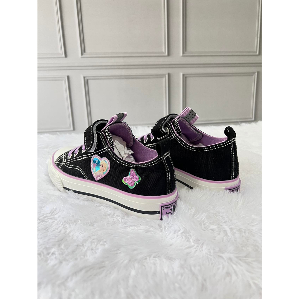 J065 IMPORT Sepatu Anak Import Kids Sneakers Sekolah Anak Perempuan Karakter Frozen Elsa Ukuran 25-37