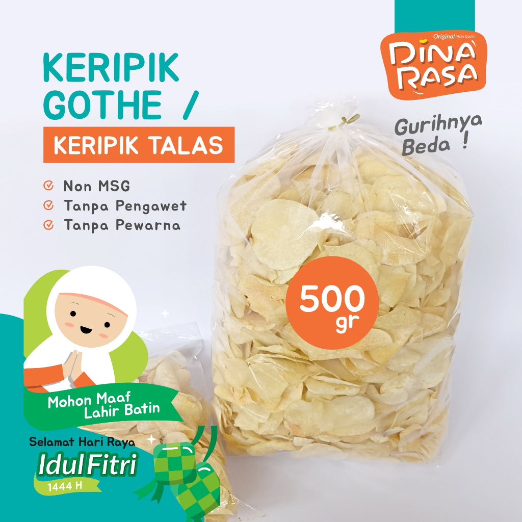 

Dinarasa - Keripik Gothe / Keripik Talas Original - 500 gr
