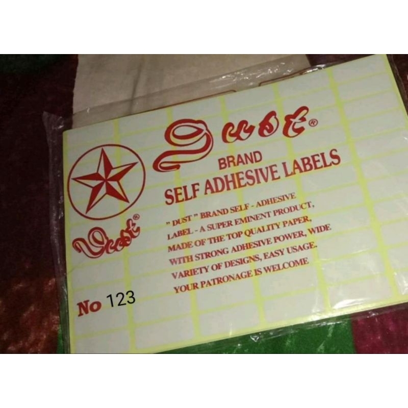 

LABEL NO. 123 SELF ADHESIVE LABELS / LABEL STICKER / STICKER LABEL