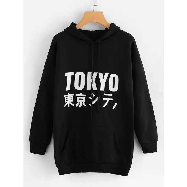 Parisdivarious Sweater Hoodie Jemper Tokyo Lama Bahan Fleece Size S - XXL (Pria &amp; Wanita)