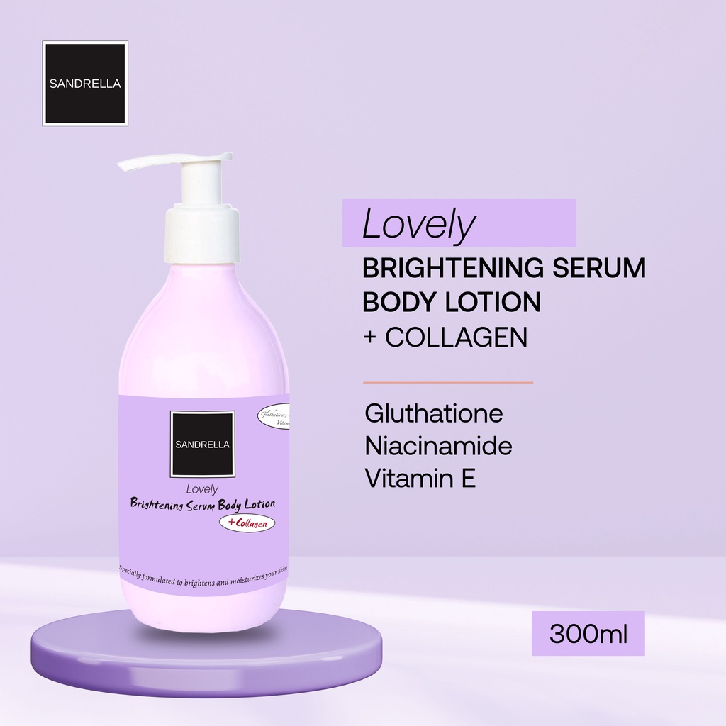 (RM) Sandrella whitening body lotion - brightening serum body  lotion+ collagen - body lotion - LOTION BADAN SANDRELLA BPOM