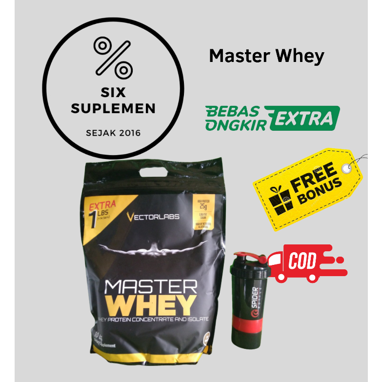 (Bonus Singlet) VectorLabs Master Whey Protein Concentrate 10 lbs + 1 Lbs (11 Lbs)