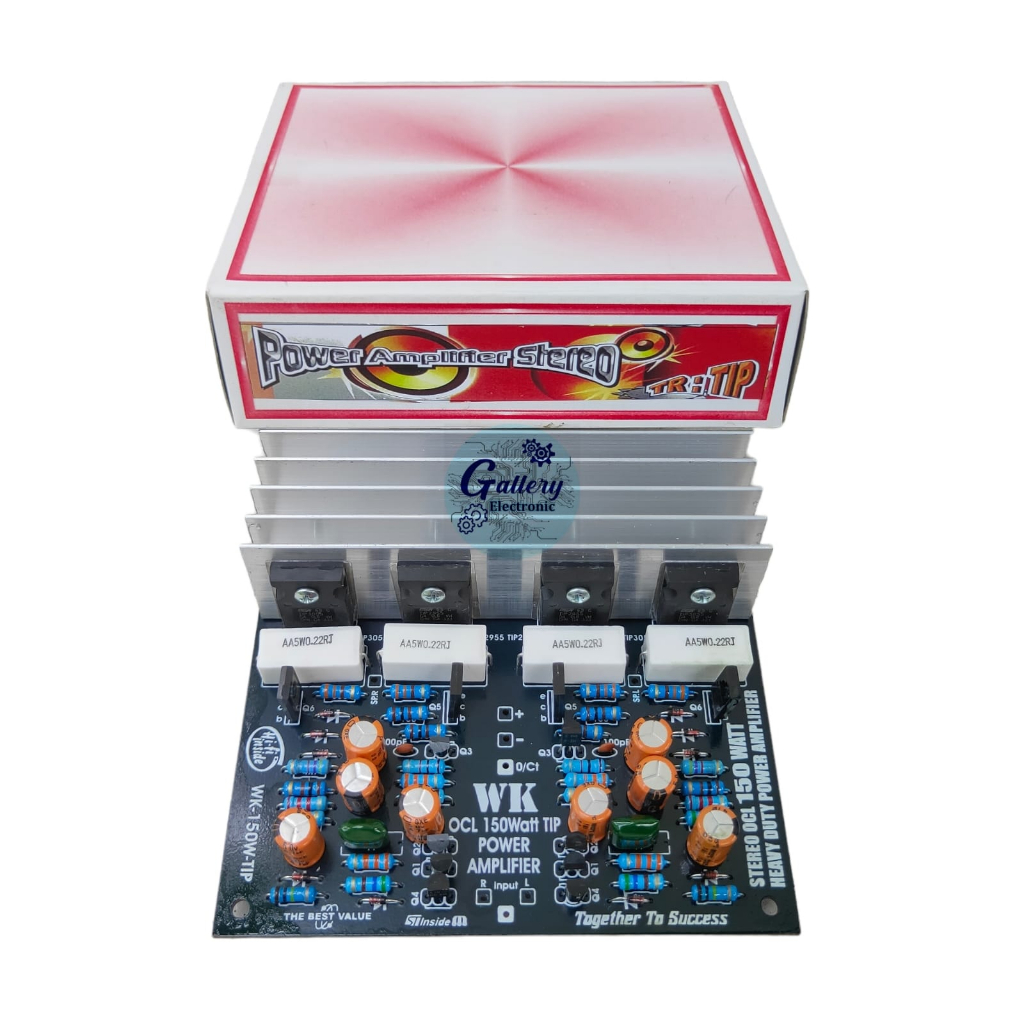 Driver Power Stereo OCL 150 watt 150w lengkap TIP final ST + Heatsink tebal
