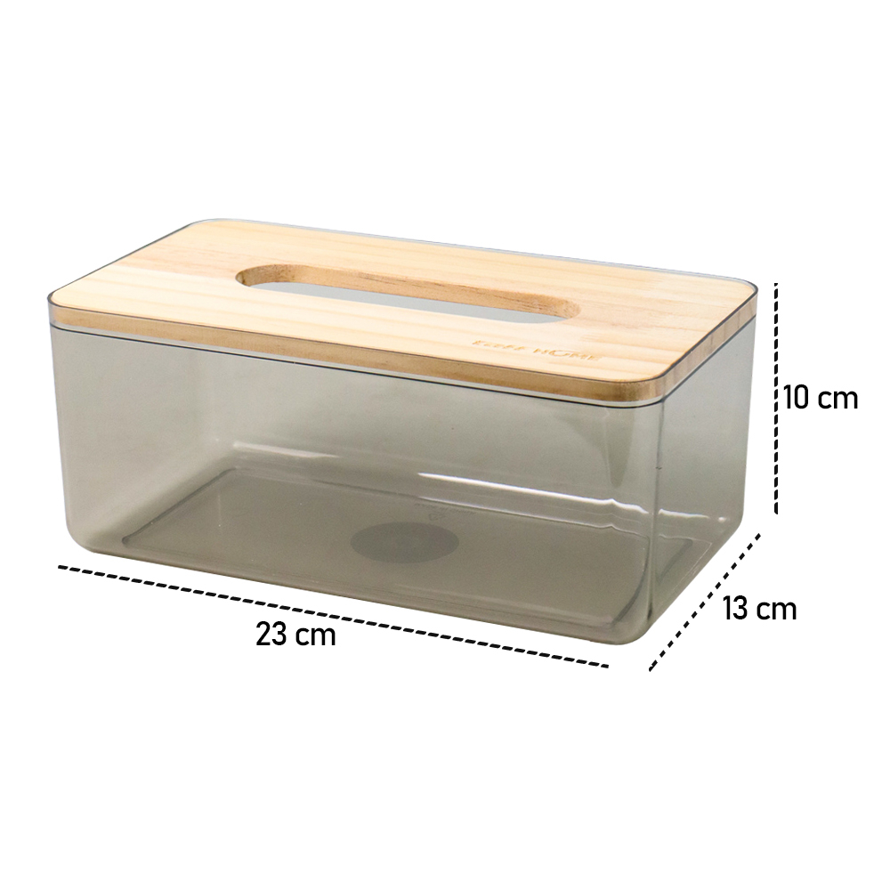 TaffHOME Kotak Tisu Kayu Nordic Minimalist Tissue Box Large - ZJ011 - Gray