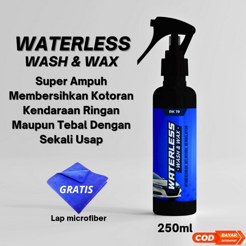 WATERLESS WASH &amp; WAX | Cuci Mobil Motor Tanpa Air | Pembersih &amp; Pengkilap Body Mobil Motor