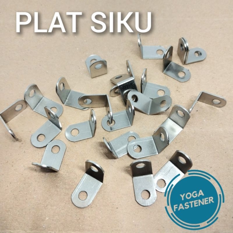 100pcs plat siku besi kecil kuat