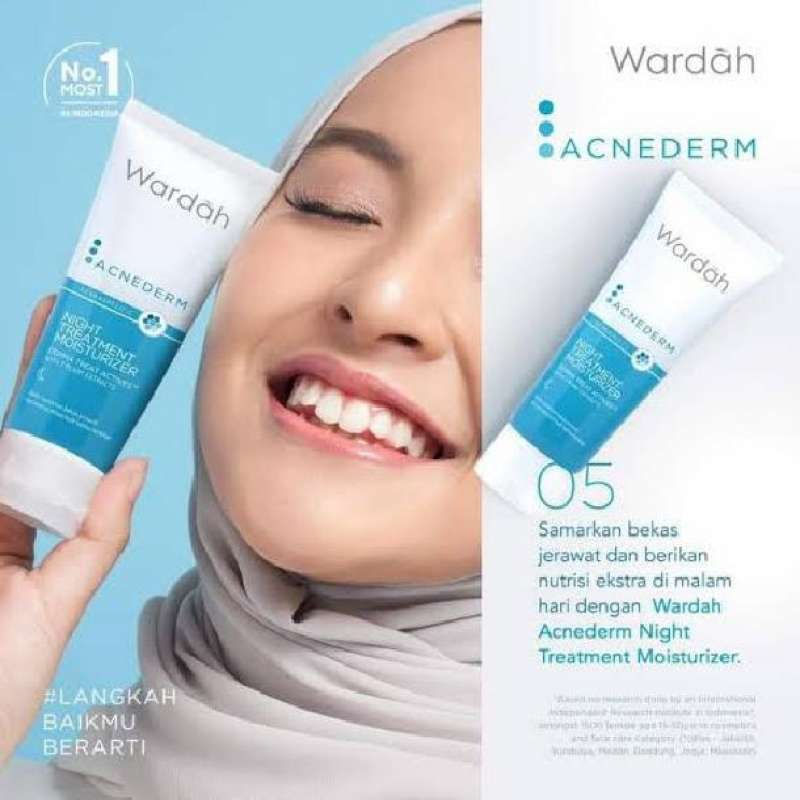 Wardah Acnederm Night Treatment Moisturizer 40 ml wajah jerawat