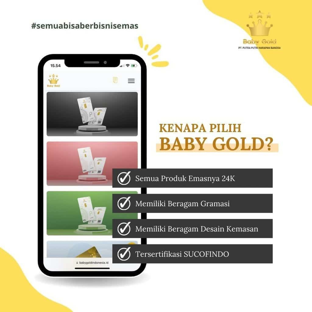 Logam Mulia Babygold 0.001 Emas Kecil Hadiah Giveaway Minigold Microgold Baby Gold Abu Bandung