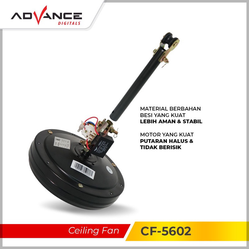 Kipas Angin Gantung Besi Advance CF-5601 CF-5602 56in 56 Inch Kipas Angin Plafon Ceiling Fan Putih Hitam